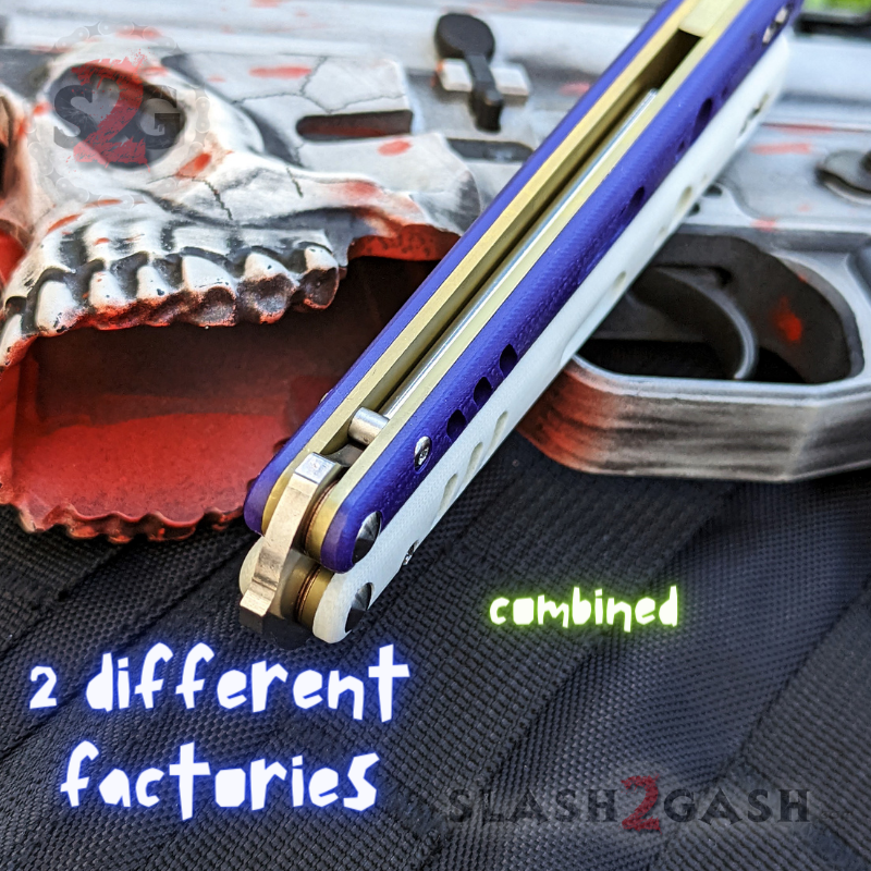 FrankenREP Butterfly Knife TITANIUM Balisong (clone) Replicant - V1 Knife-Balisong - Tophatter Daily Deals