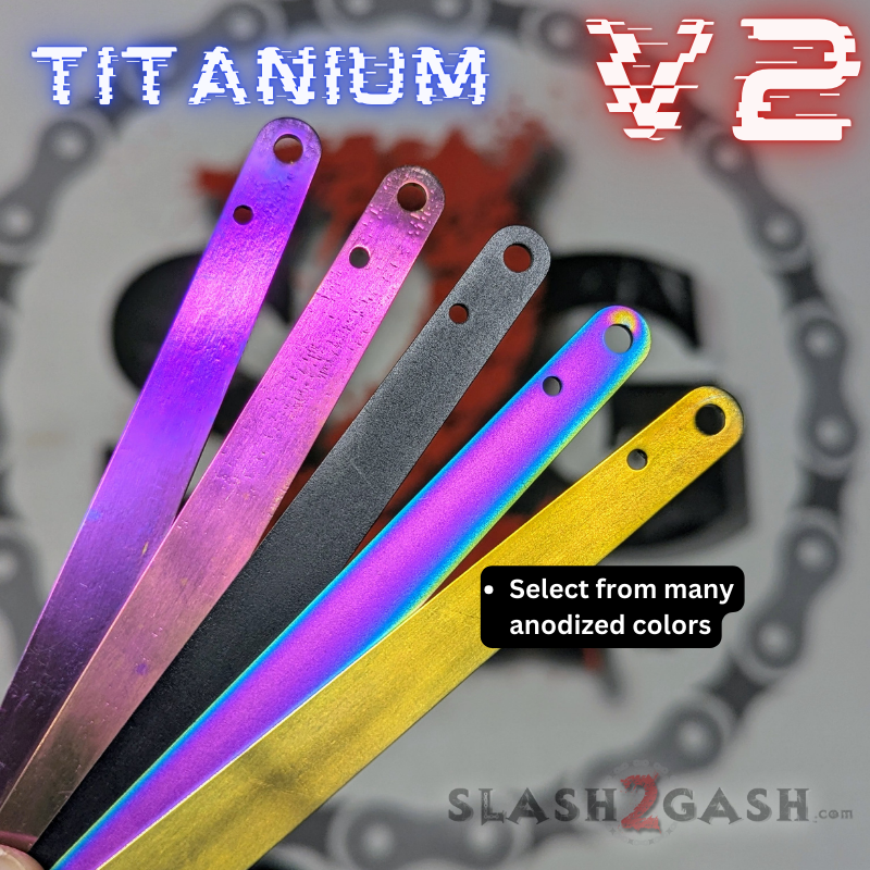 S2G FrankenREP Balisong clone TITANIUM Butterfly Knife - V2 (Carbon Fiber) Knife-Balisong - Tophatter Daily Deals