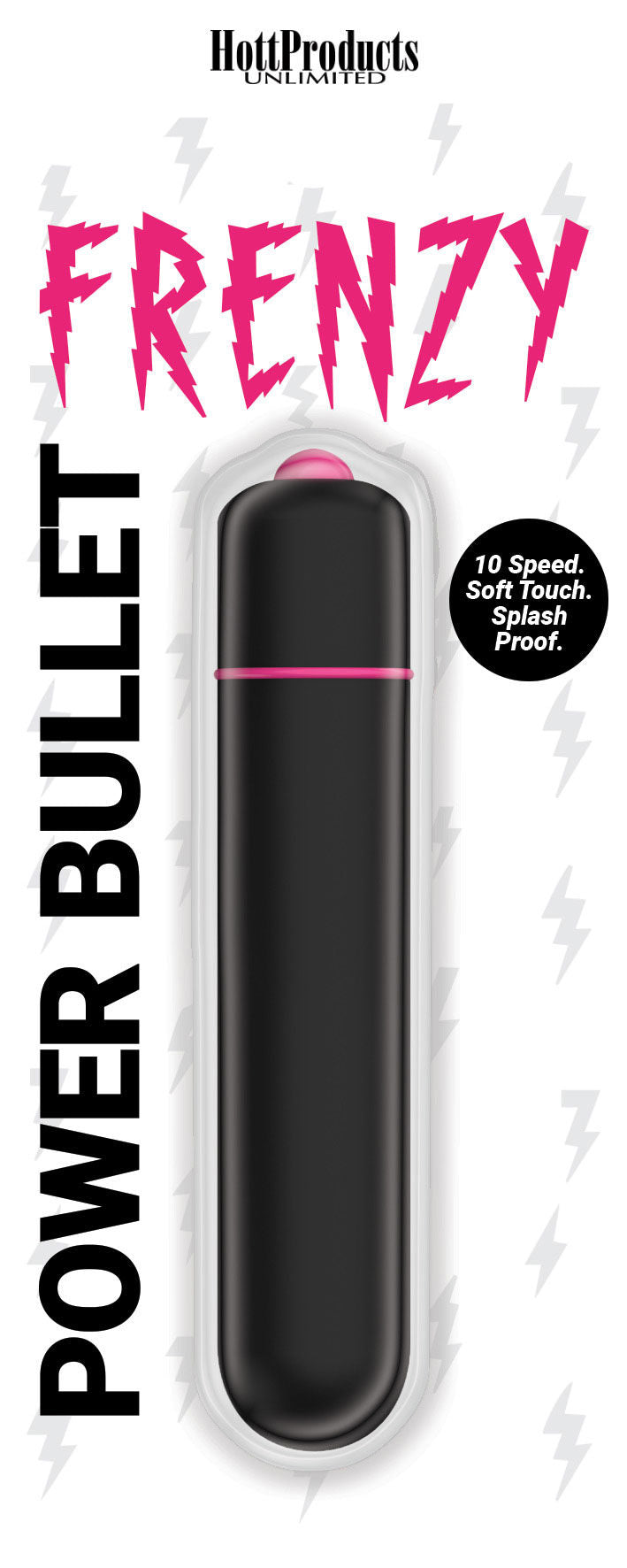 Frenzy Power Bullet Vibrator (Black) – Splash Proof 10 Speed Vibrator > Vibrators > Mini Vibrators - Tophatter Daily Deals