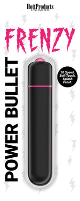 Frenzy Power Bullet Vibrator (Black) – Splash Proof 10 Speed Vibrator > Vibrators > Mini Vibrators - Tophatter Daily Deals