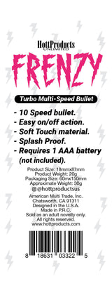 Frenzy Power Bullet Vibrator (Black) – Splash Proof 10 Speed Vibrator > Vibrators > Mini Vibrators - Tophatter Daily Deals