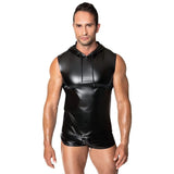Frenzy Sleeveless Wetlook Hoodie for Men Enhancing Appeal > Clothes > Mens Apparel - Tophatter Daily Deals