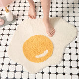 Fried Egg Plush Rug Plush Rug - Tophatter Daily Deals
