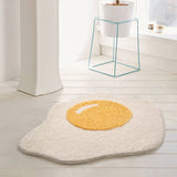 Fried Egg Plush Rug Plush Rug - Tophatter Daily Deals