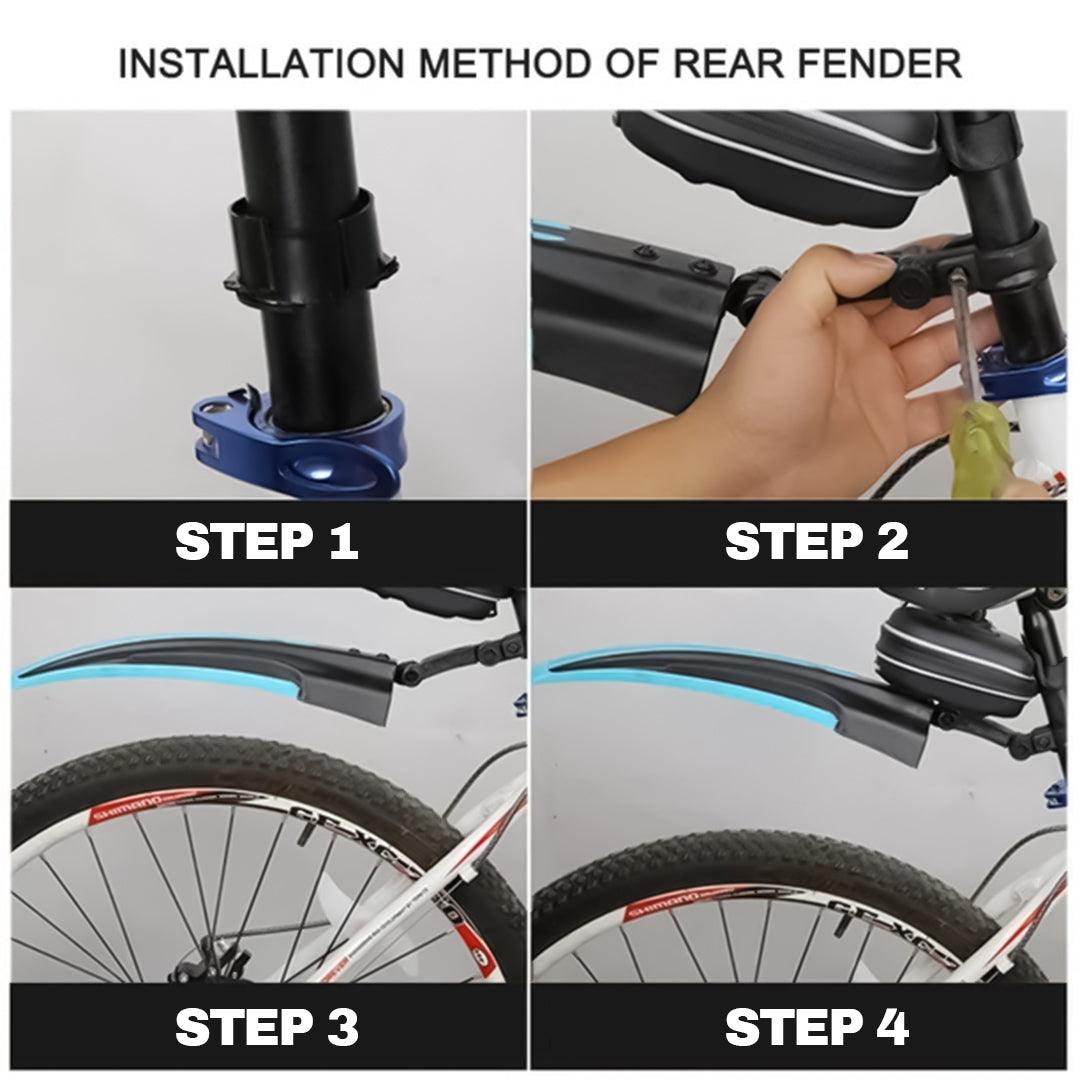 Mountain Bike Mudguard - Easy Fix Bicycle MTB Mudguards Moutain Bike Front Rear Mud Guard Set Tire Fender Mountain & Cycling - Tophatter Daily Deals