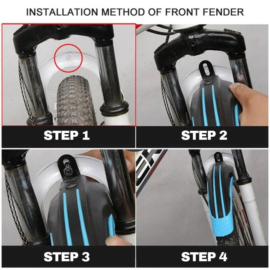 Mountain Bike Mudguard - Easy Fix Bicycle MTB Mudguards Moutain Bike Front Rear Mud Guard Set Tire Fender Mountain & Cycling - Tophatter Daily Deals