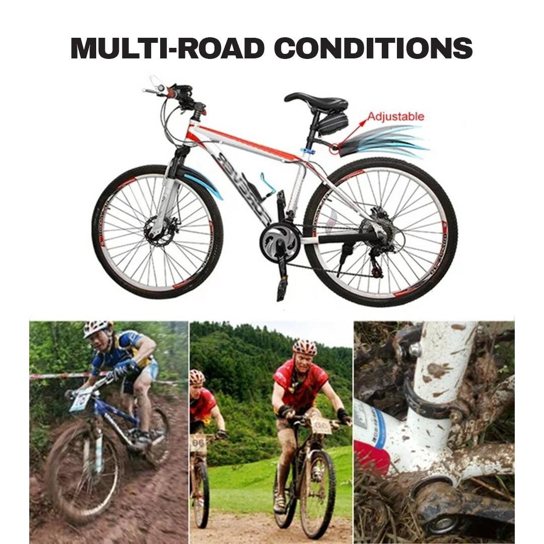 Mountain Bike Mudguard - Easy Fix Bicycle MTB Mudguards Moutain Bike Front Rear Mud Guard Set Tire Fender Mountain & Cycling - Tophatter Daily Deals