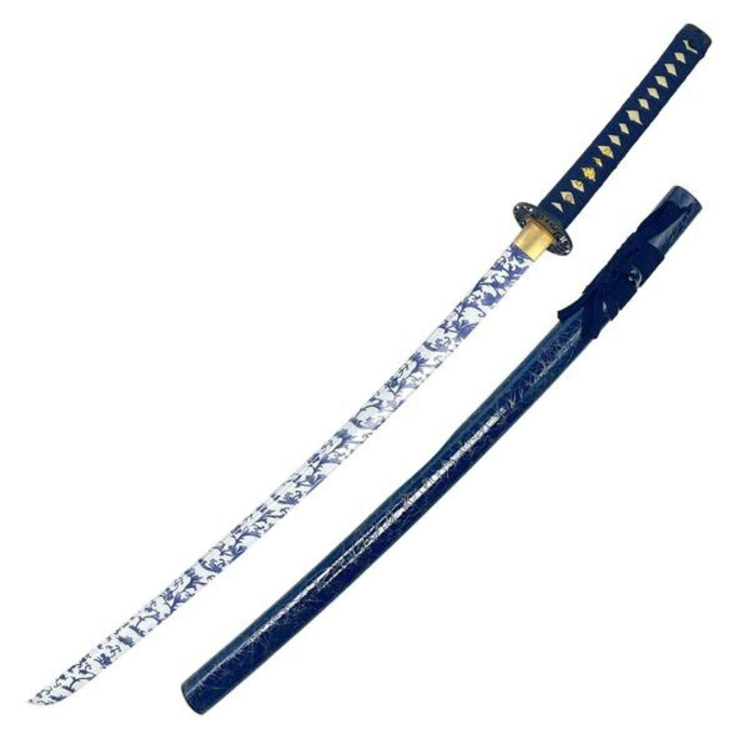 Frost Bloom Porcelain Blue Hand Forged Katana Swords - Tophatter Daily Deals