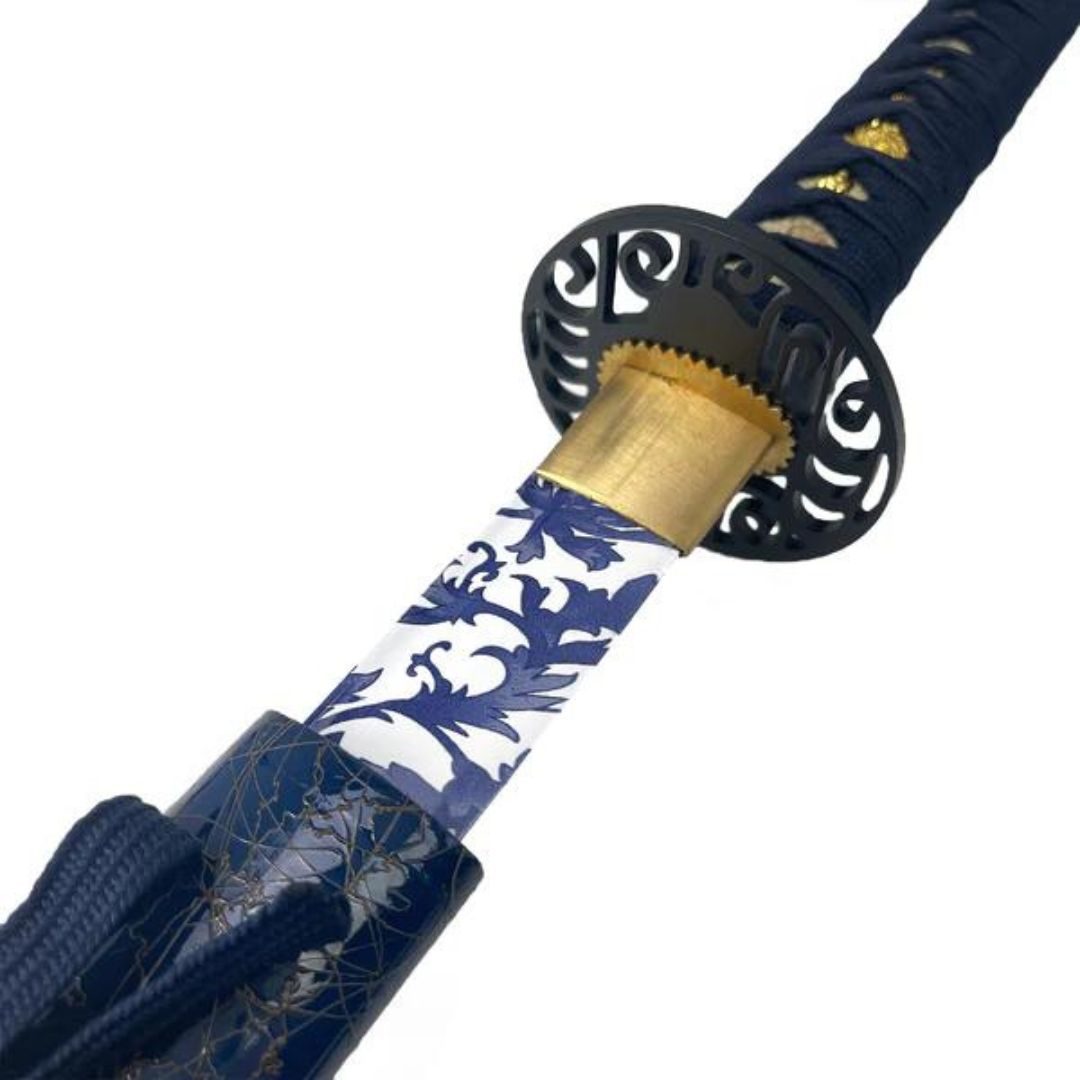 Frost Bloom Porcelain Blue Hand Forged Katana Swords - Tophatter Daily Deals