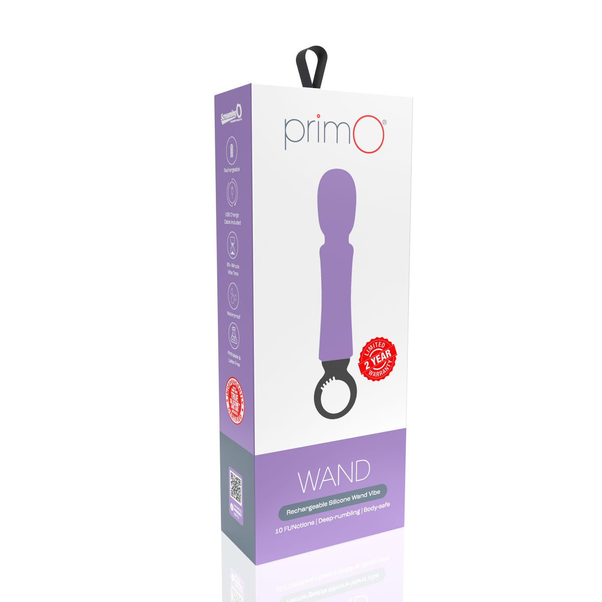 Screaming O PrimO Wand – Rechargeable Portable Wand Vibrator with 5+5 Vibration Functions > Sex Toys > Massage Wands - Tophatter Daily Deals