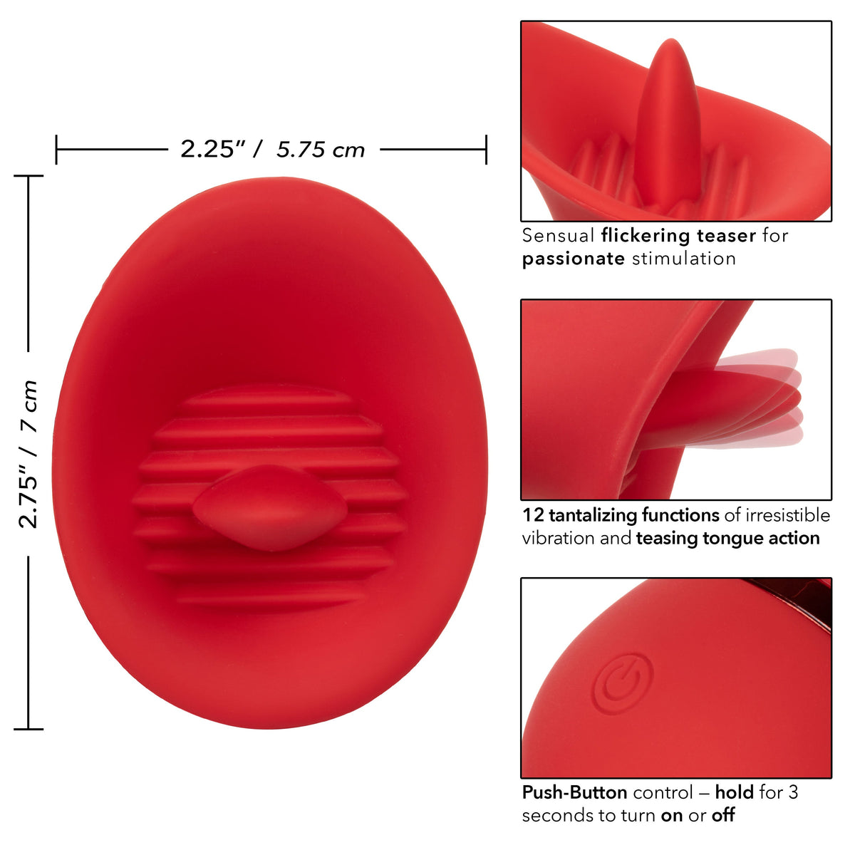 French Kiss Seducer – Compact Massager with 12 Functions Vibrator > Sex Toys For Ladies > Clitoral Vibrators and Stimulators - Tophatter Daily Deals