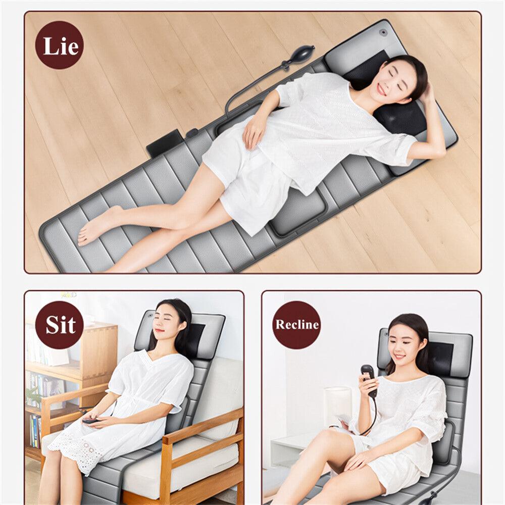 Full Body Massage Mats - 30 Heads Full Body Electric Massage Mattress Mat Heated Massager Cushion Pad Exercise & Fitness Equipment Manuals - Tophatter Daily Deals
