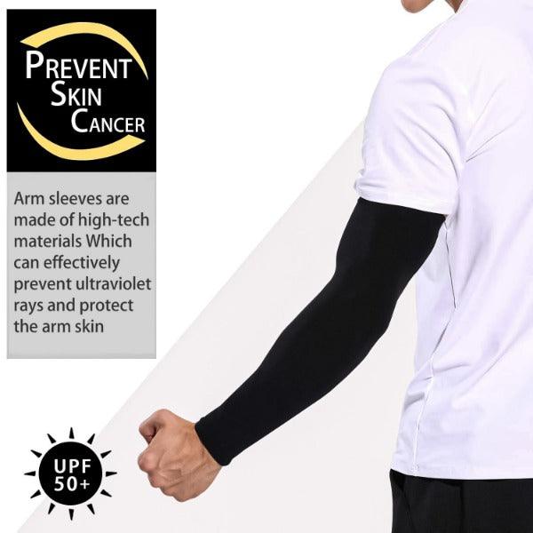 UV Protection Arm Sleeves - Breathable Sun Arm Sleeves, for Summer Sport Running Cycling Climbing Driving Golf Cycling - Tophatter Daily Deals