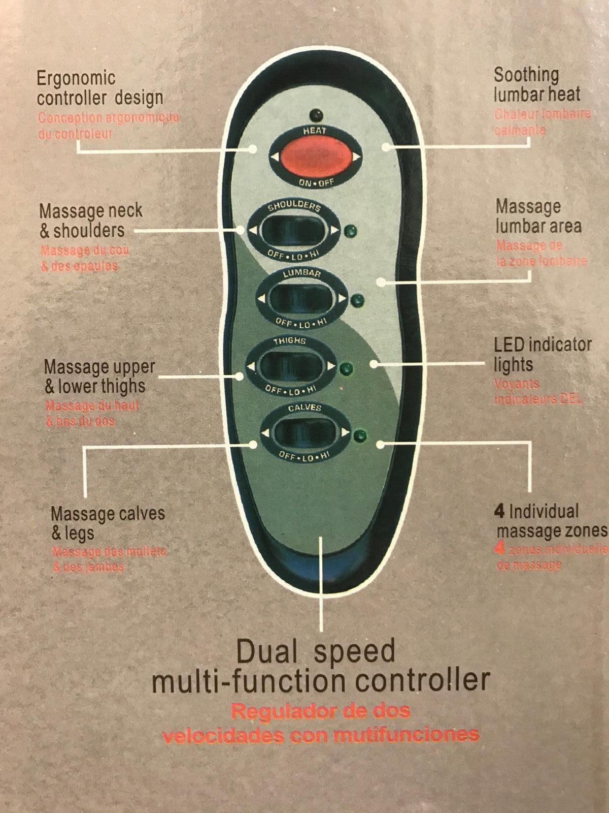 Full Body Massage Mat - Massage Mattress Full Body Heated Massager Mat Remote Control Cushion Foldable Exercise & Fitness Equipment Manuals - Tophatter Daily Deals