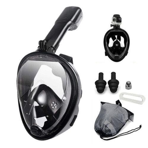 Full Face Snorkel Mask - Swimming Mask Scuba Set Full Anti-fog Diving for Adults or Kids With Upgraded Safety Breathing System Black Sports & Outdoor - Tophatter Daily Deals