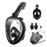 Full Face Snorkel Mask - Swimming Mask Scuba Set Full Anti-fog Diving for Adults or Kids With Upgraded Safety Breathing System Black Sports & Outdoor - Tophatter Daily Deals