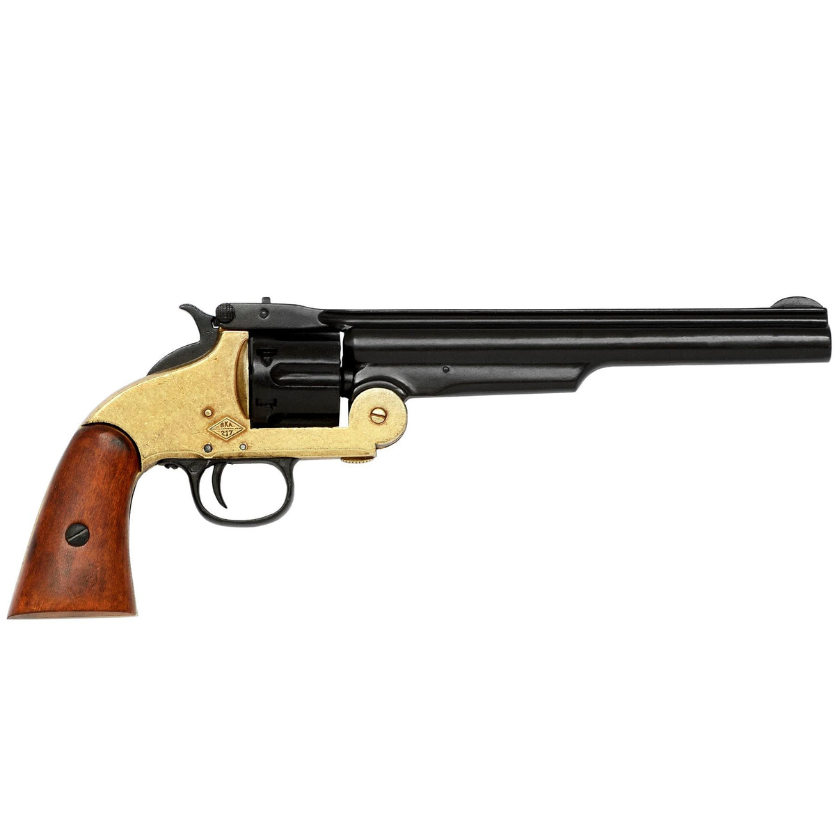 1869 Smith & Wesson Schofield 6 Shot Revolver In Black & Solid Brass Pistol Replica - Tophatter Daily Deals