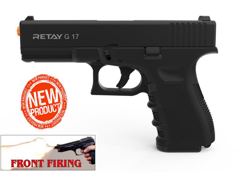 Retay 9MM Model Front Firing Blank Gun Black Finish - Tophatter's Guns'N'Weapons Store Collectible Weapons - Tophatter Daily Deals