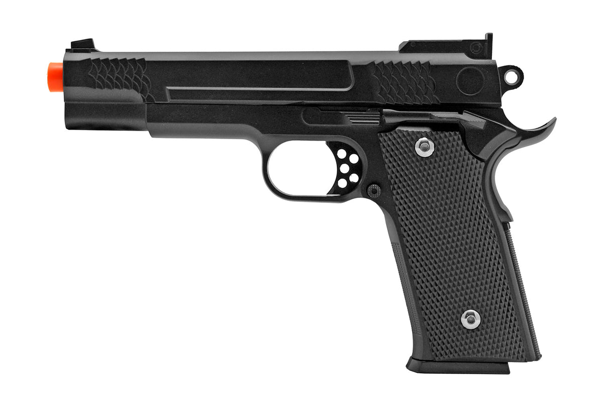 UK Arms Airsoft Full Metal Spring Powered Law Enforcement Pistol Replica - Tophatter Daily Deals