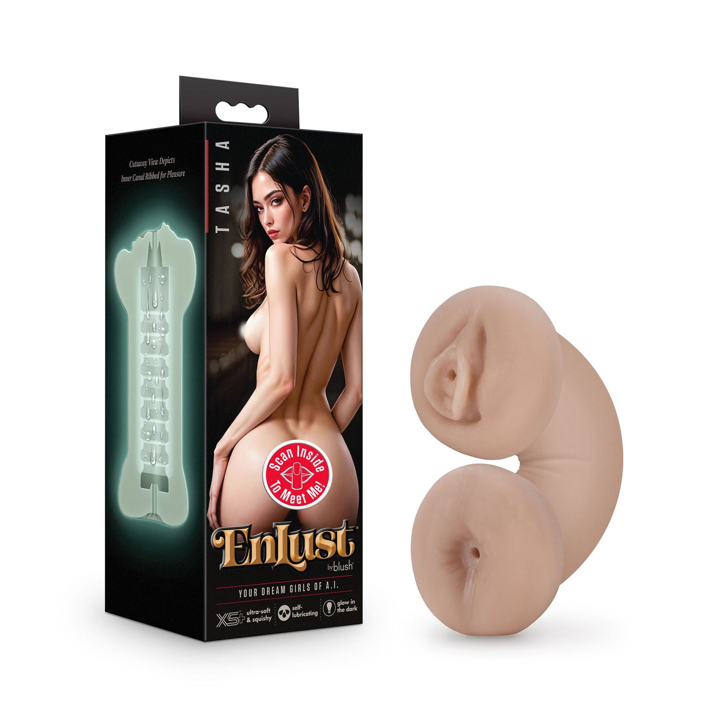 Enlust Tasha Glow in the Dark – Glow in the Dark Masturbator > Sex Toys For Men > Masturbators > Manual - Tophatter Daily Deals