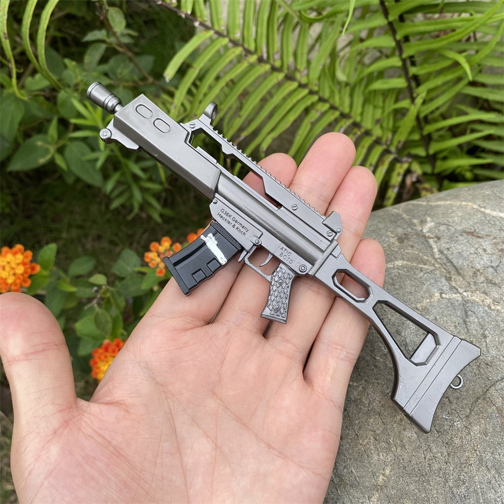 Metal G36K Miniature Black Burst Rifle 15.5CM/6.1" - Tophatter Daily Deals