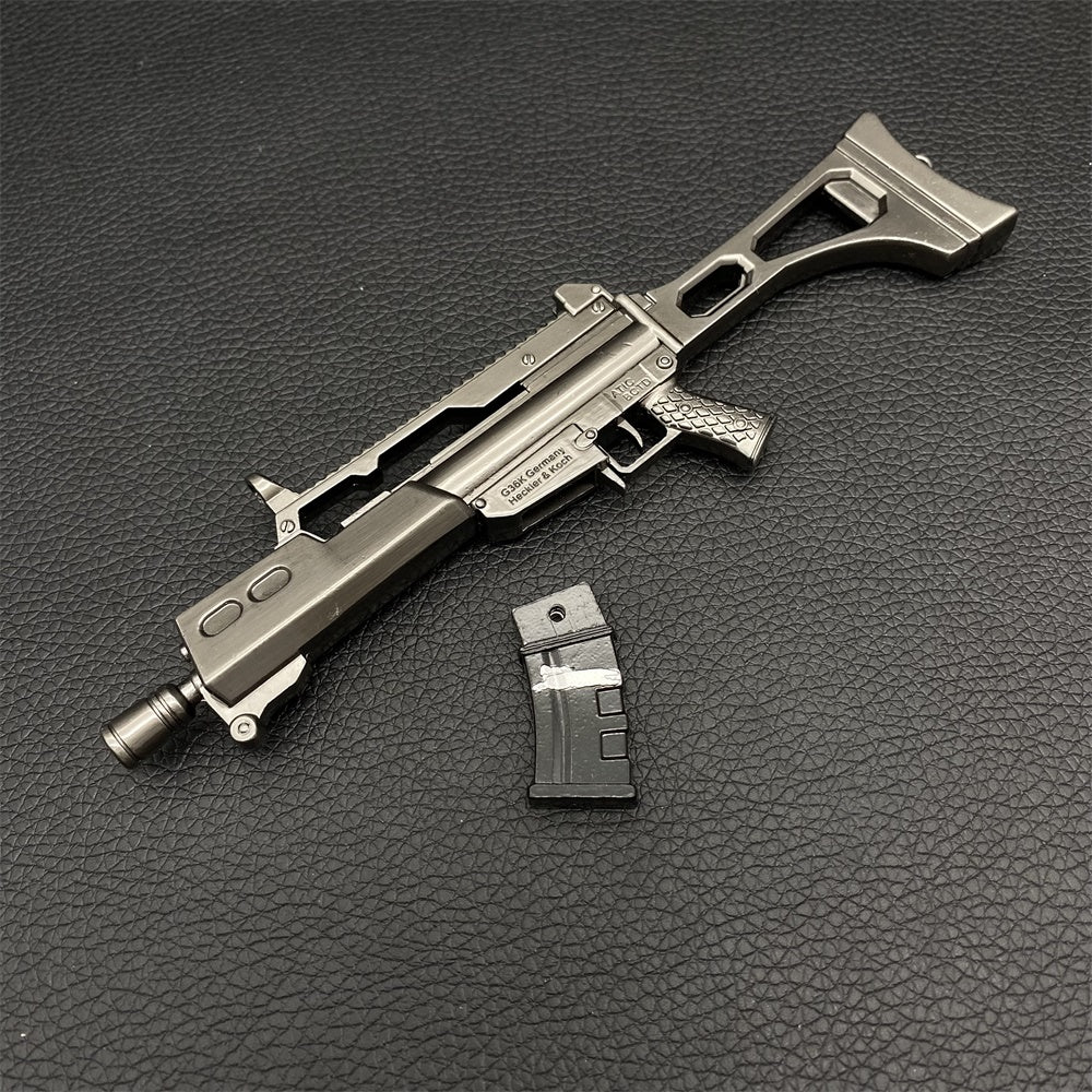 Metal G36K Miniature Black Burst Rifle 15.5CM/6.1" - Tophatter Daily Deals