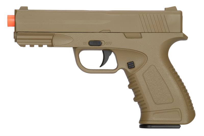 Spring Compact Metal Airsoft Training Pistol Dark Earth Shoot 234 FPS - Tophatter's Inc. Weapons Store Online Collectible Weapons - Tophatter Daily Deals