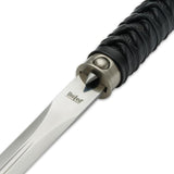 Shikoto Sword Cane: Damascus Blade, Leather, Wenge Handle Sword Canes - Tophatter Daily Deals