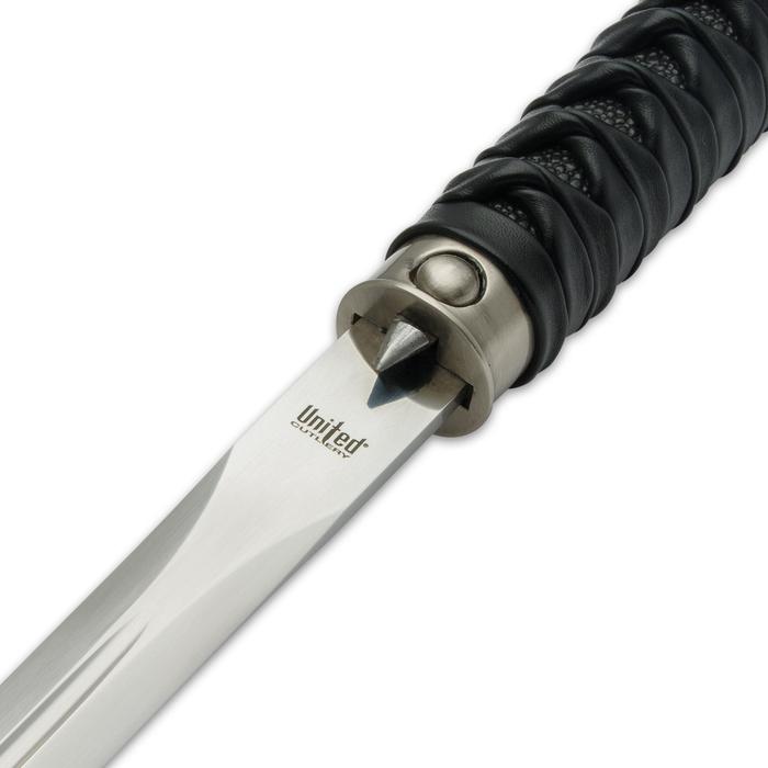 Shikoto Sword Cane: Damascus Blade, Leather, Wenge Handle Sword Canes - Tophatter Daily Deals
