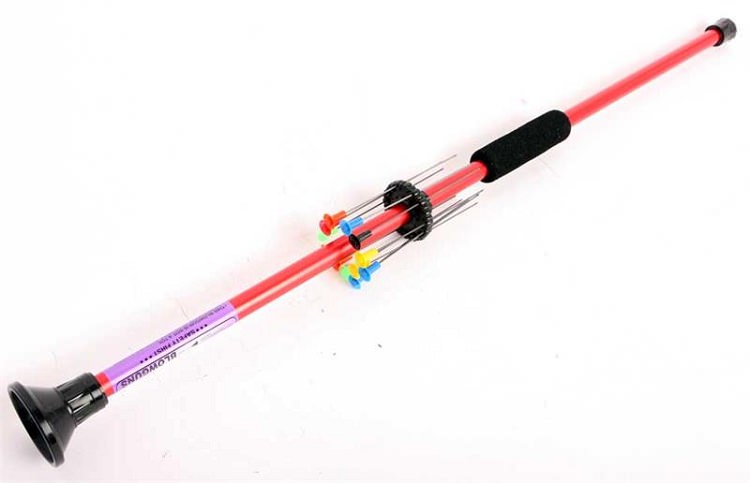 30" .40 Cal. 1 pc. Terminator Blowgun Red Collectible Weapons - Tophatter Daily Deals