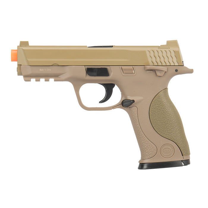 G53 Metal Slide Full Size Airsoft Spring Pistol Dark Earth 220 FPS - Tophatter's Inc. Weapons Store Online Collectible Weapons - Tophatter Daily Deals
