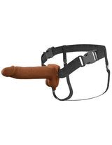 Fantasy X-Tensions Elite (Beige/Brown) – Vibrating Hollow Silicone Strap-On 8 Inch > Dildos > Strap On Harnesses - Tophatter Daily Deals