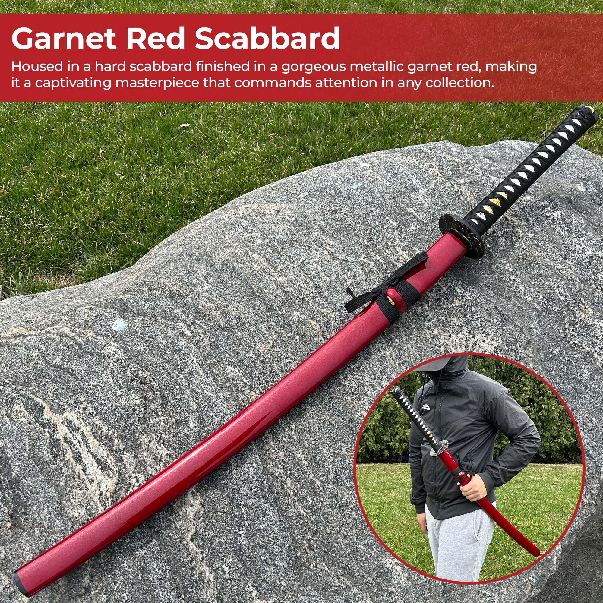 Garnet Legacy of the Samurai Handmade Katana Swords - Tophatter Daily Deals
