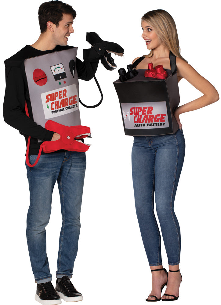 Battery & Jumper Cables Couple Costume - Adult Halloween Costume Sets - Tophatter Daily Deals