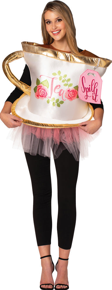 Women's Spill It Tea Cup Costume Womens Halloween Costumes - Tophatter Daily Deals