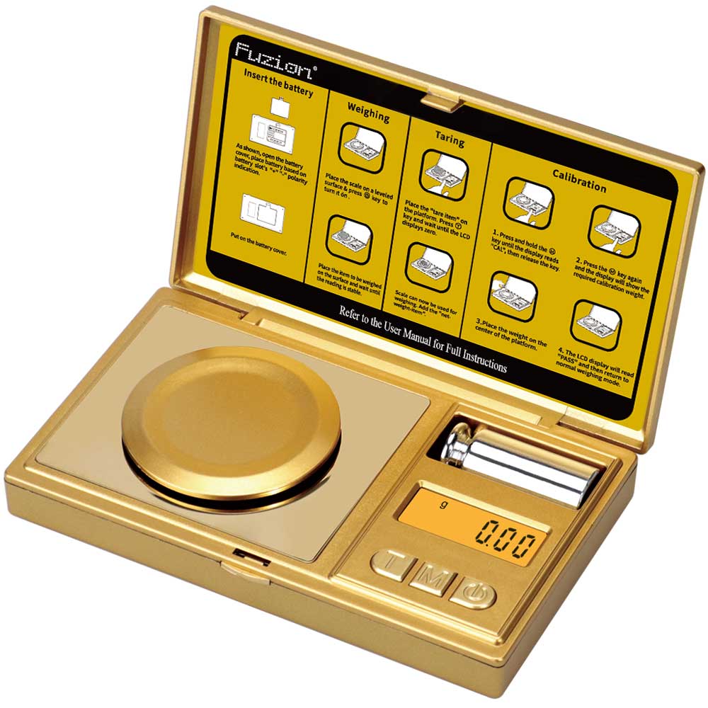 Gold Fuzion Digital Pocket Scale 50g X 0.001g Collectible Weapons - Tophatter Daily Deals