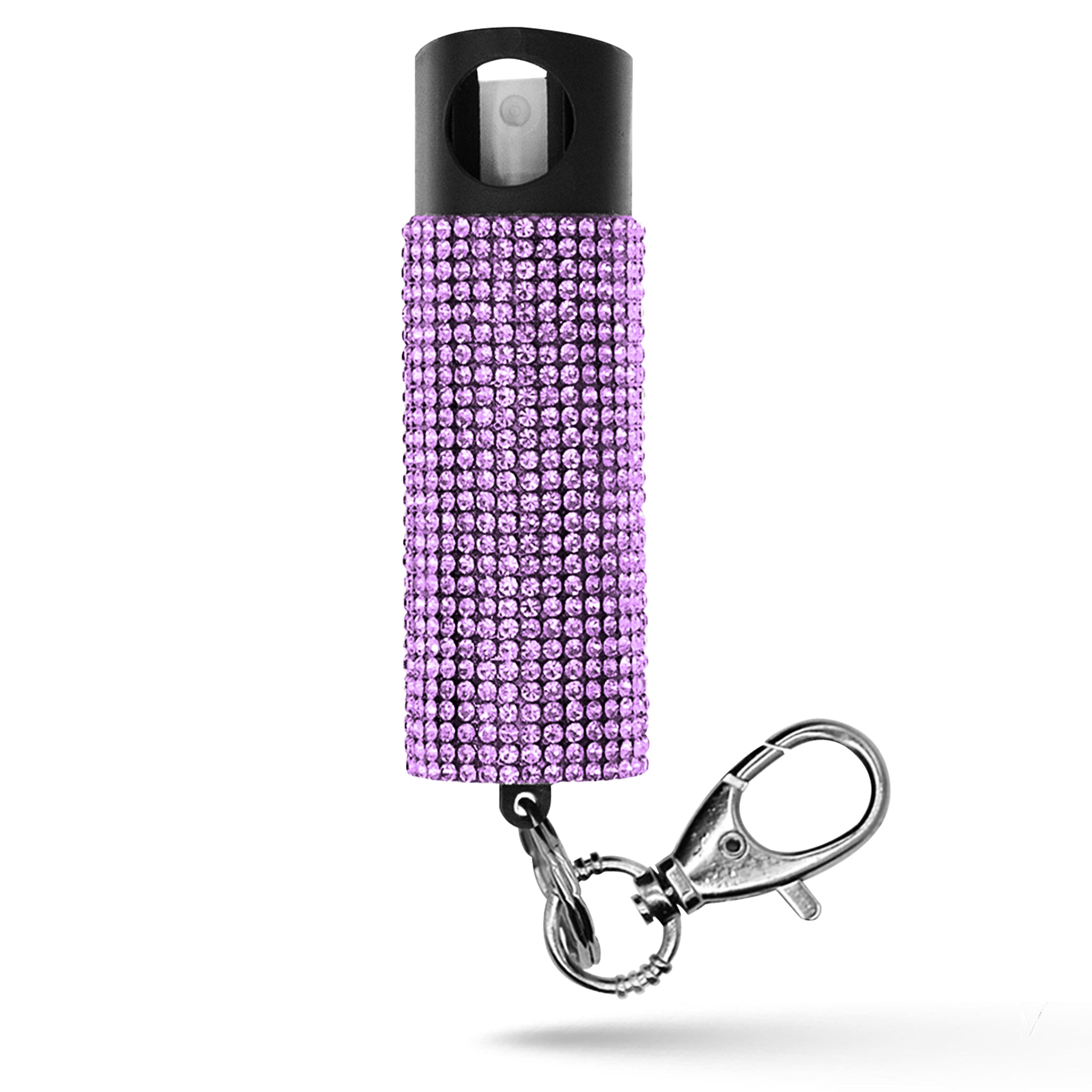 Bling It On Key Ring Self Defense Pepper Spray Lavender Jeweled Cary Case - TOPHATTER'S ARMORY DEALS Collectible Weapons - Tophatter Daily Deals