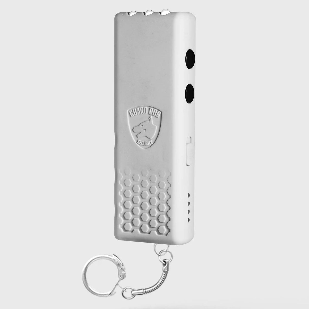 Hornet+ White Mini Stun Gun Keychain with Flashlight Rechargeable - TOPHATTER'S ARMORY DEALS Collectible Weapons - Tophatter Daily Deals