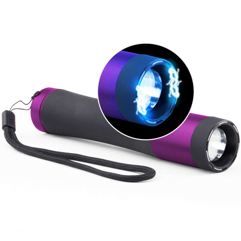 IVY Rechargeable 200 Lumen Flashlight/Stun Gun Rubberized Grip Collectible Weapons - Tophatter Daily Deals