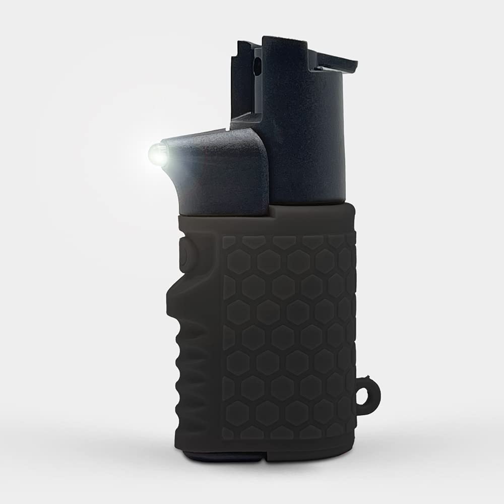 Light EM Up - Self Defense Combo with Red Pepper Spray & Flashlight - Black - Tophatter's Guns'N'Weapons Store - FREE SHIPPING Collectible Weapons - Tophatter Daily Deals