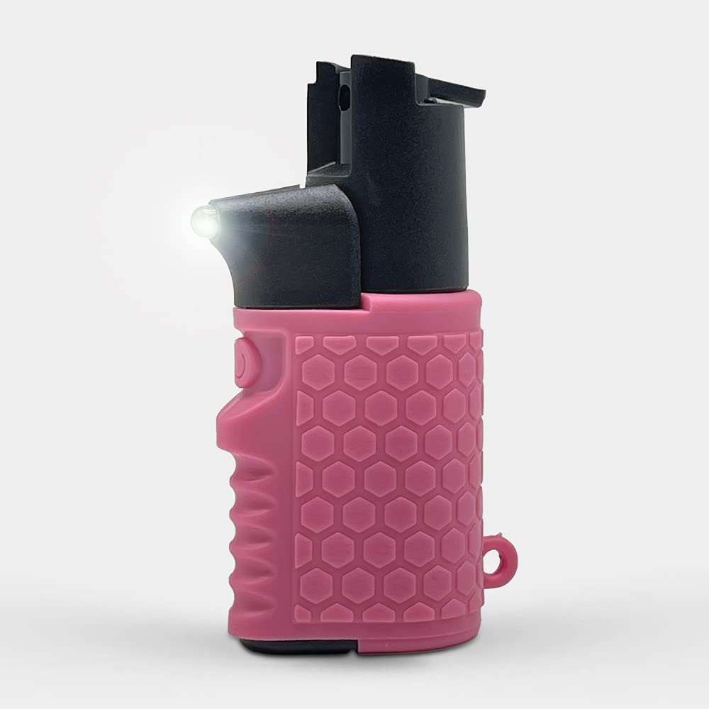 Light EM Up - Self Defense Combo with Red Pepper Spray & Flashlight - Pink - Tophatter's Guns'N'Weapons Store Collectible Weapons - Tophatter Daily Deals