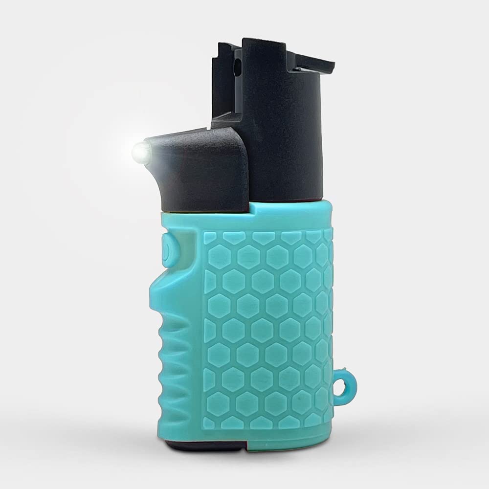 Light EM Up - Self Defense Combo with Red Pepper Spray & Flashlight - Teal - TOPHATTER'S ARMORY DEALS Collectible Weapons - Tophatter Daily Deals