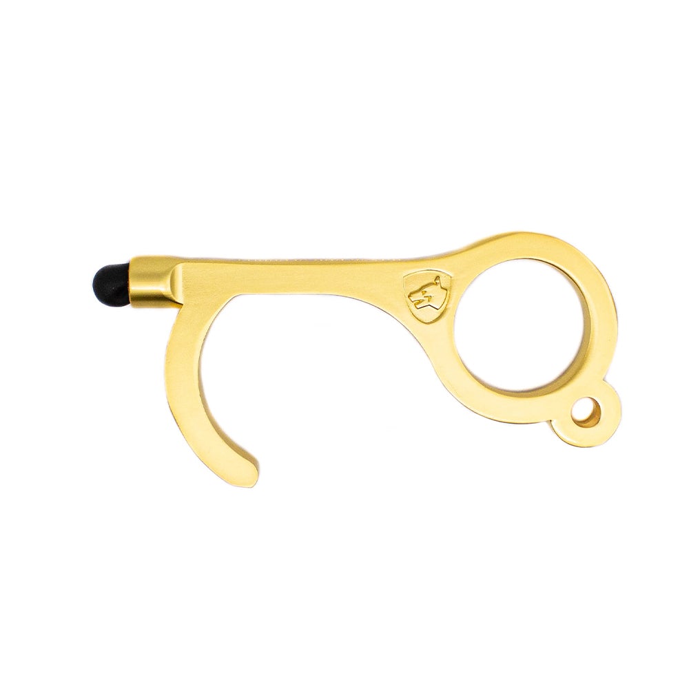 NoTouch Door Opener - Antimicrobial Hand Tool with Stylus Gold Collectible Weapons - Tophatter Daily Deals