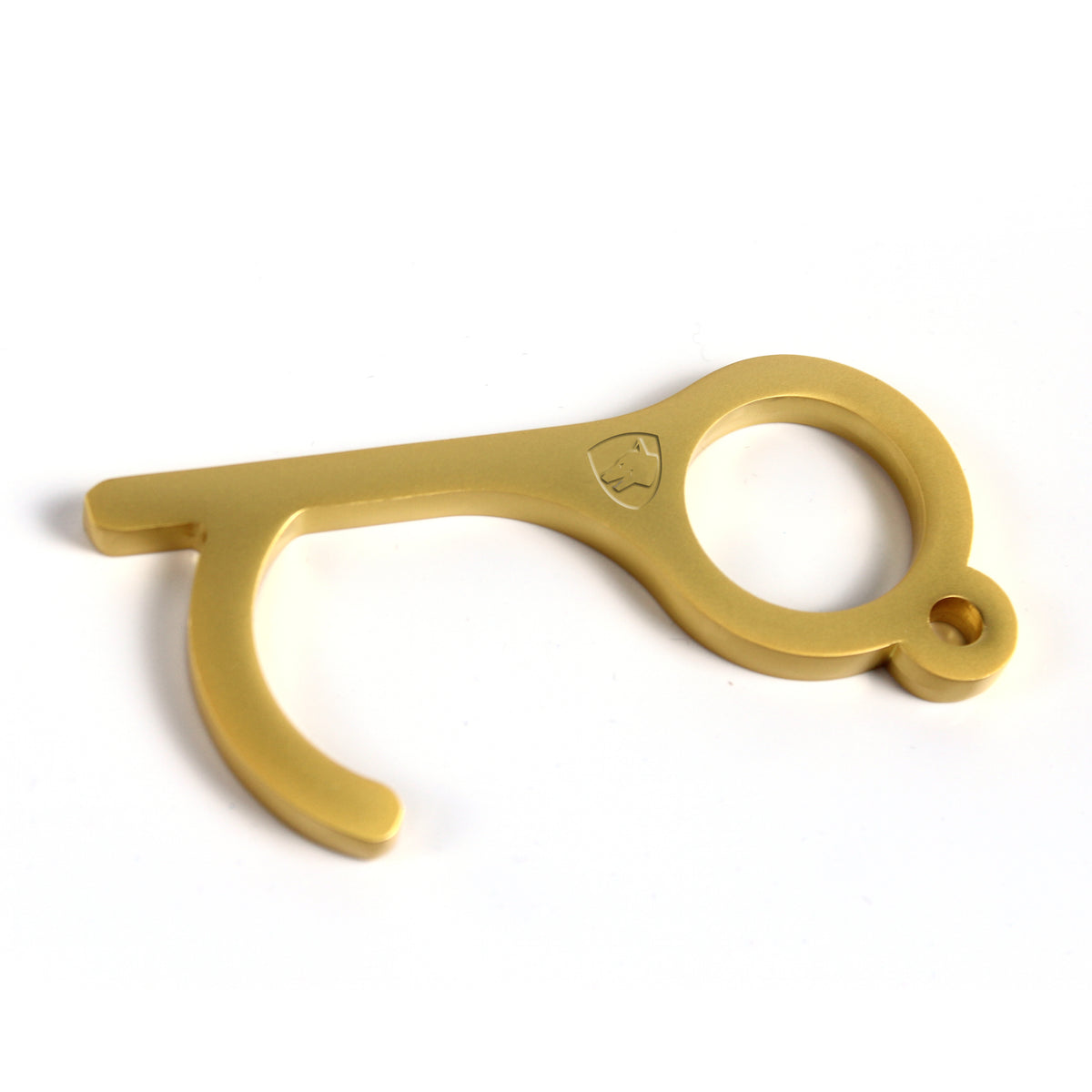 No Touch Keychain Gold Handtool for Touchless Opening Doors and Pressing Buttons - TOPHATTER'S ARMORY DEALS Collectible Weapons - Tophatter Daily Deals