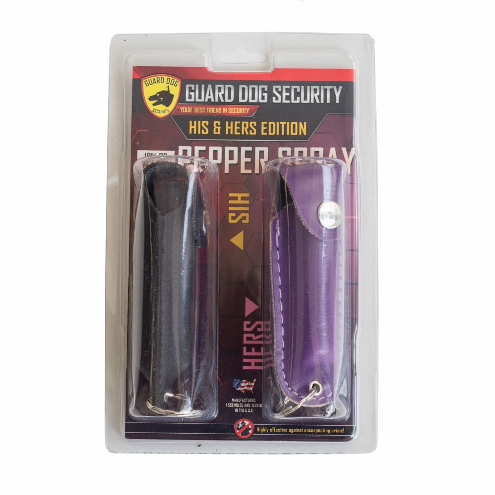 2-Pack His & Hers Personal Defense Keychain Pepper Sprays - Tophatter's Guns'N'Weapons Store Collectible Weapons - Tophatter Daily Deals