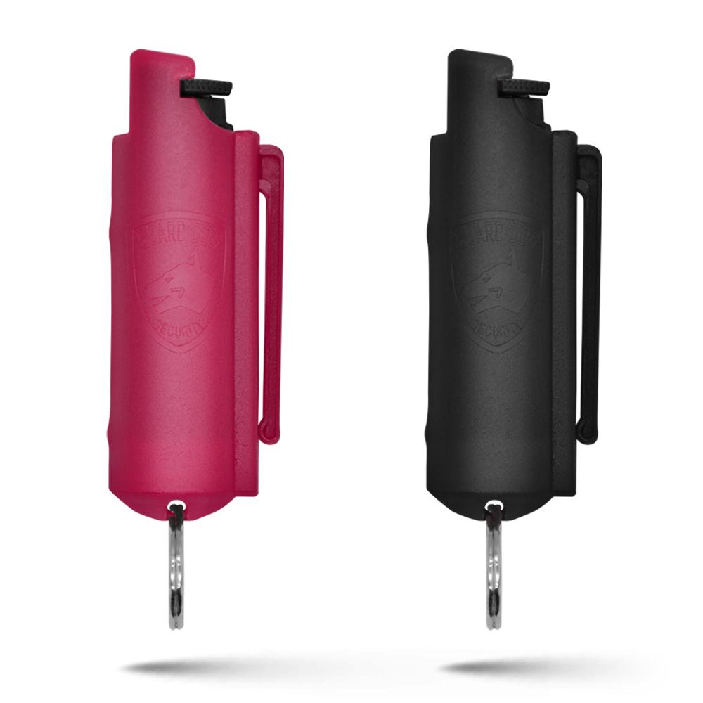 His & Hers Personal Defense Pepper Spray Keychain W/ Belt Clip - Quick Action 2 Pack Collectible Weapons - Tophatter Daily Deals