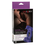 Silicone Triple Orgasm Enhancer in Purple with 12 Vibration Functions and Dual Independent Motors > Cock Ring > Vibrating - Tophatter Daily Deals