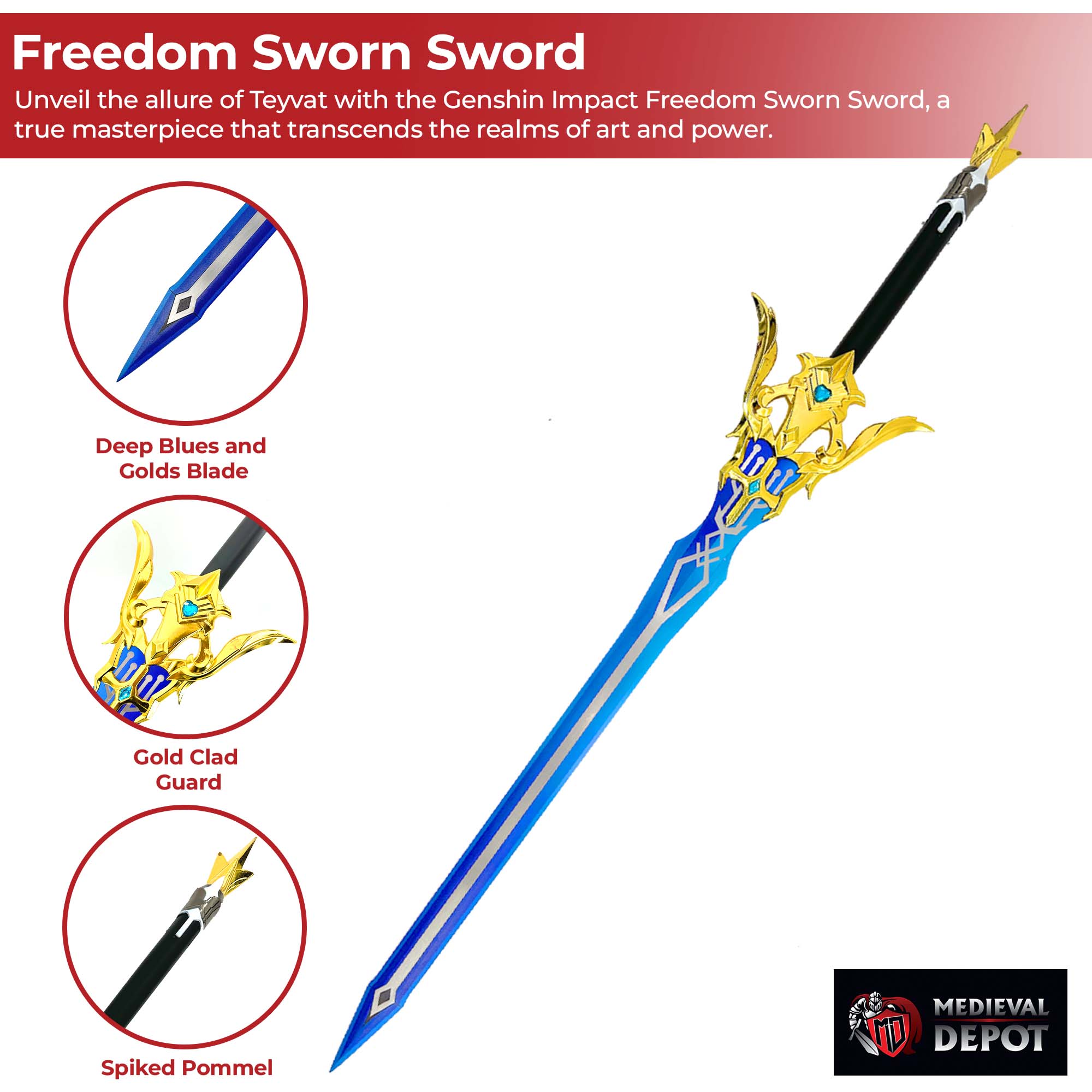 Genshin Impact Freedom-Sworn Sword Swords - Tophatter Daily Deals