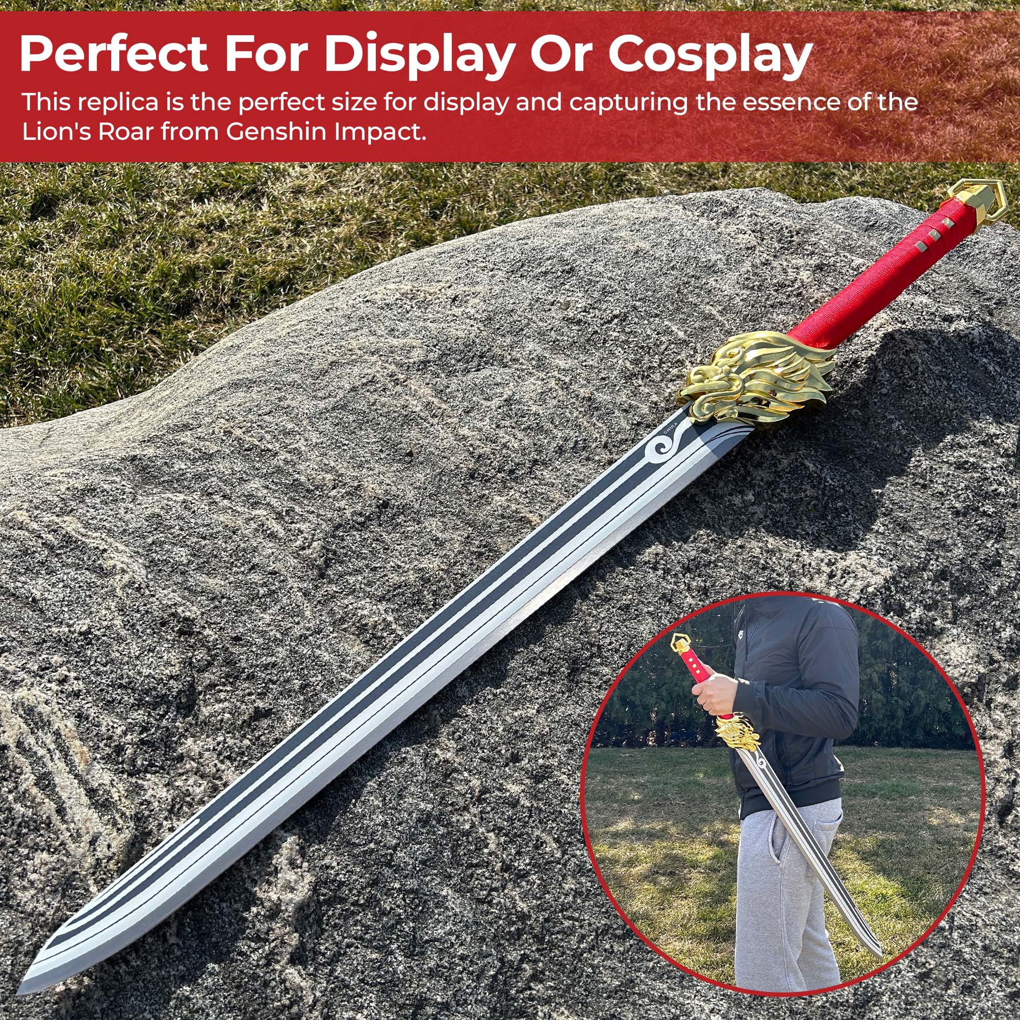Genshin Impact Lions Roar Replica Sword Swords - Tophatter Daily Deals