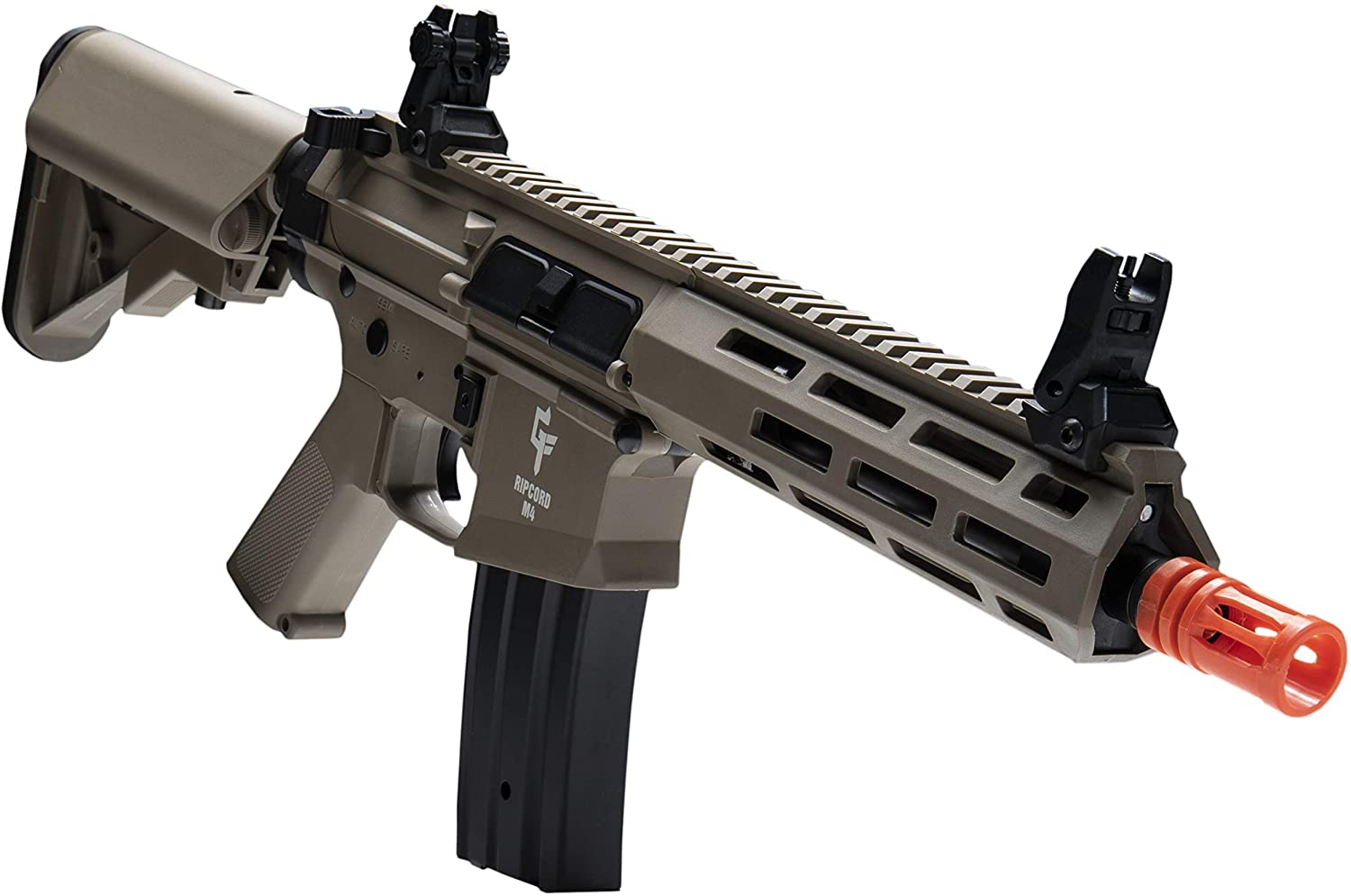 GameFace Ripcord M4 Electric Full/Or Semi Auto Airsoft Rifle With Full Metal Gearbox - Tophatter Daily Deals